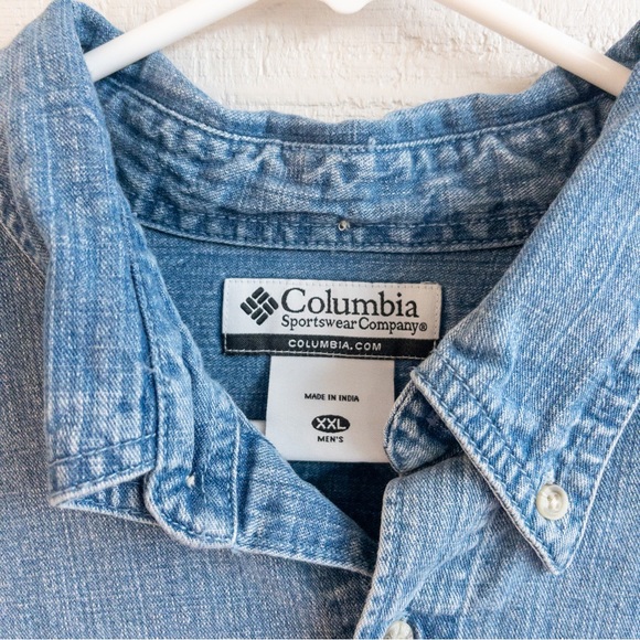 Vintage Columbia Denim Button-Down Shirt - Picture 3 of 9